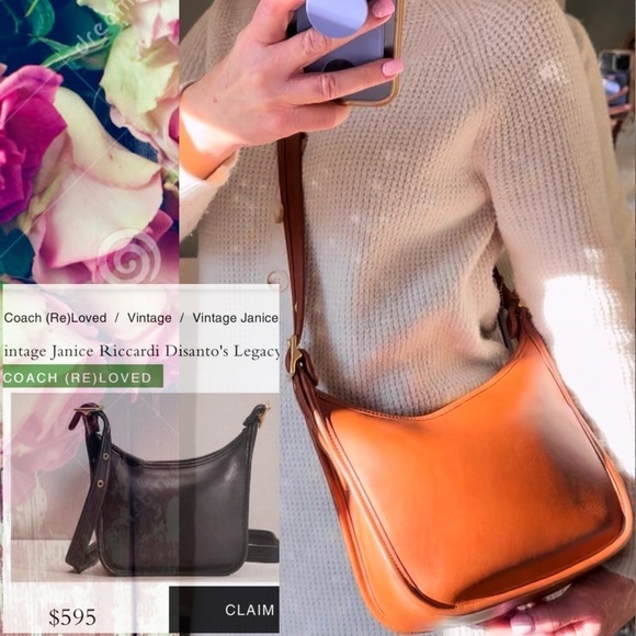 VINTAGE COACH JANICE’S LEGACY BURNISHED CROSSBODY BAG 9950 - Picture 10 of 17